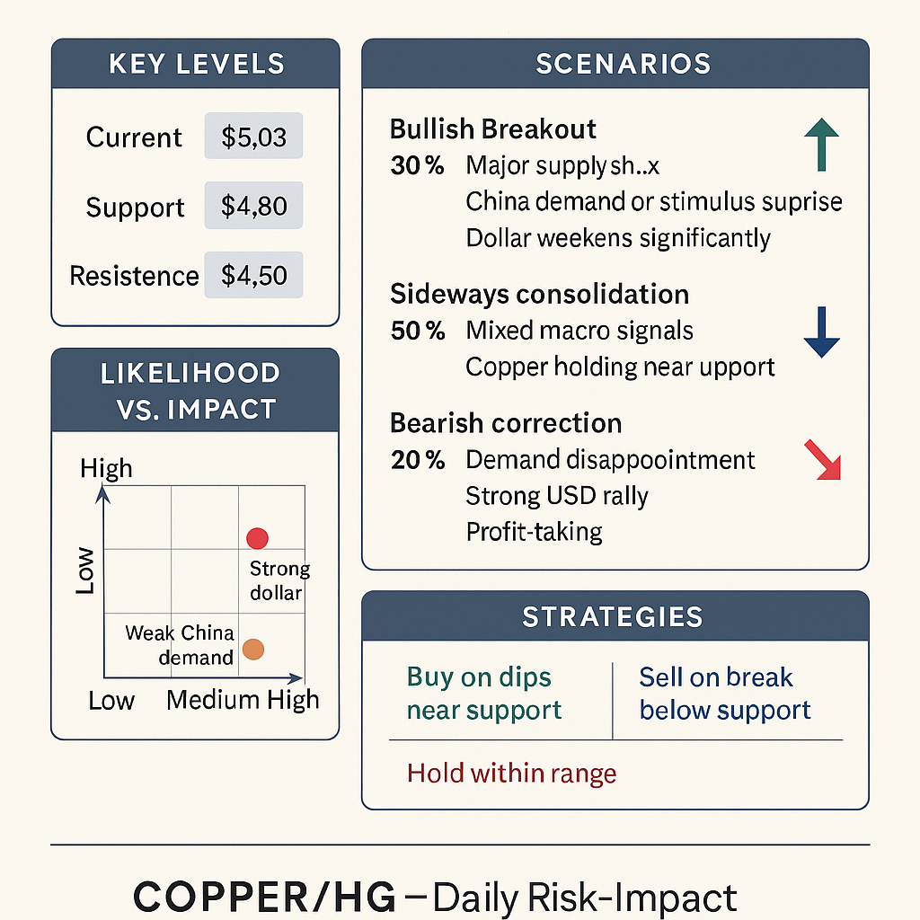 COPPER/HG — Daily Risk-Impact & Scenario Outlook: 4 Nov 2025